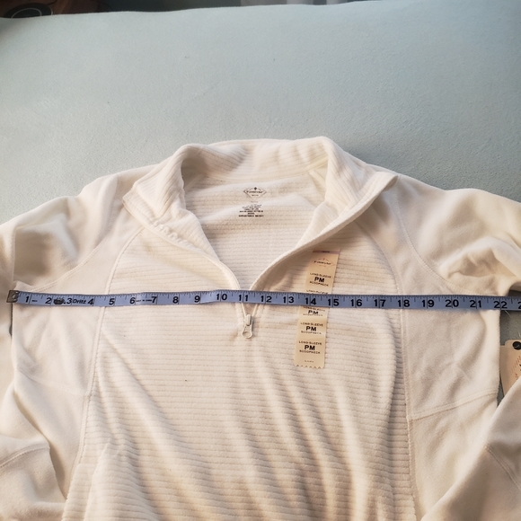 St John's Bay | Petite Med | Cream Fleece Half-Zip - Picture 7 of 7